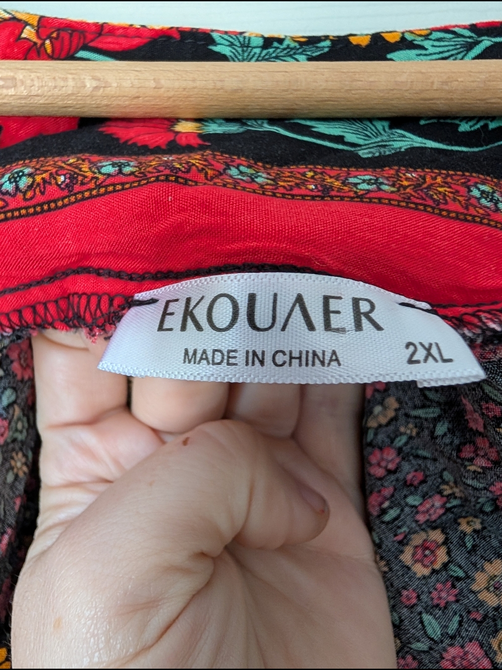 Ekouaer Colorful Floral Maxi Dress Muumuu with Pockets 2XL - Picture 5 of 9